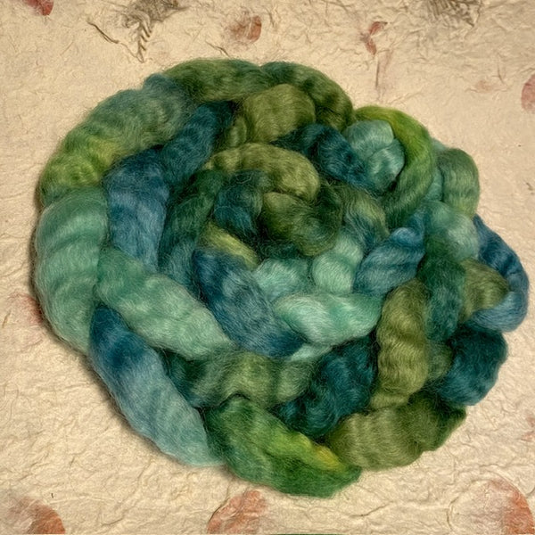 IxCHeL Fibre And Yarns Wensleydale Tops colourway Forest Nymph