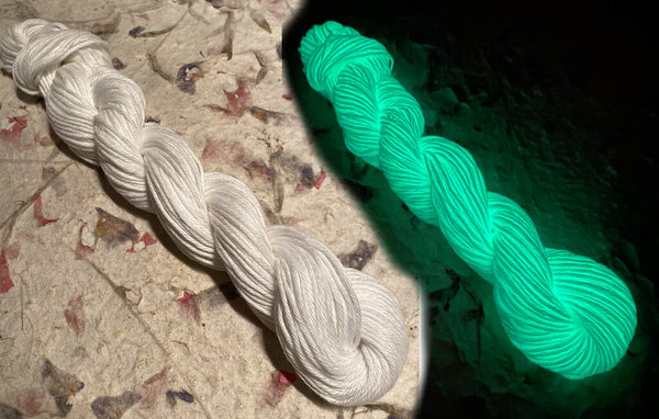 IxCHeL Fibre & Yarns Glow in the Dark Yarn with a Green Glow 