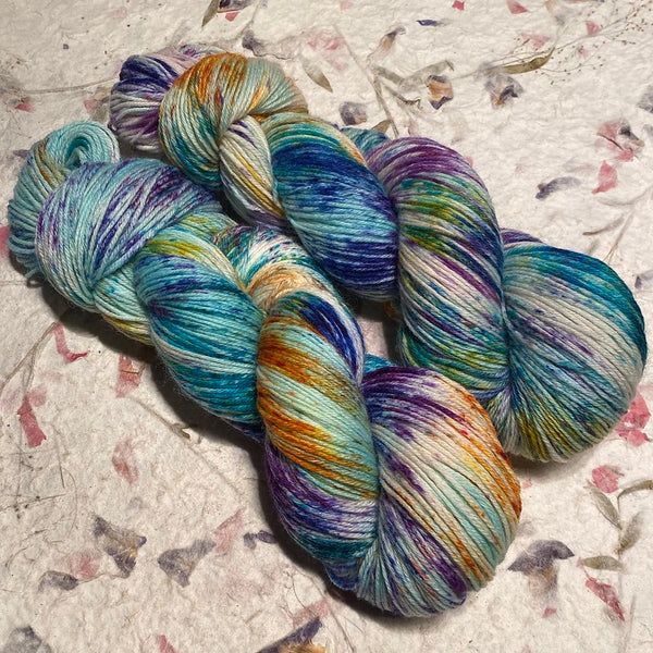 IxCHeL Fibre & Yarns 4ply Sock Yarn colourway Monet's Garden