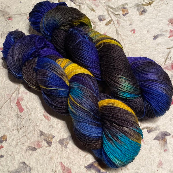 IxCHeL Fibre & Yarns 4ply Sock Yarn colourway Starry Night
