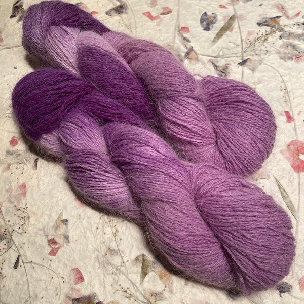 IxCheL Fibre & Yarns Bunny Mink 3ply Yarn colourway Lavender Purple