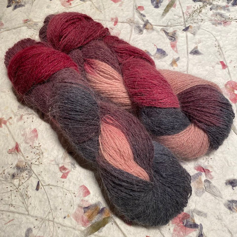 IxCheL Fibre & Yarns Bunny Mink 3ply Yarn colourway Rose Velvet