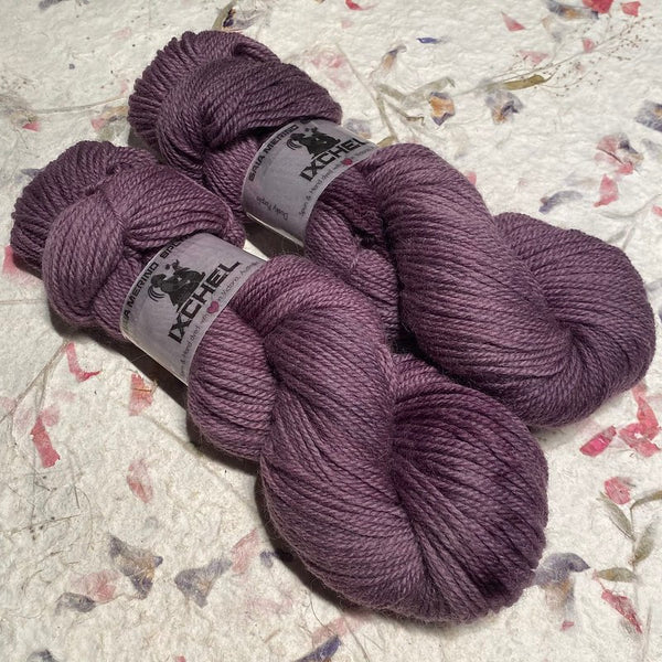 IxCHeL Fibre & Yarns 8ply DK Merino Yarn 'GAIA' colourway Dusky Purple