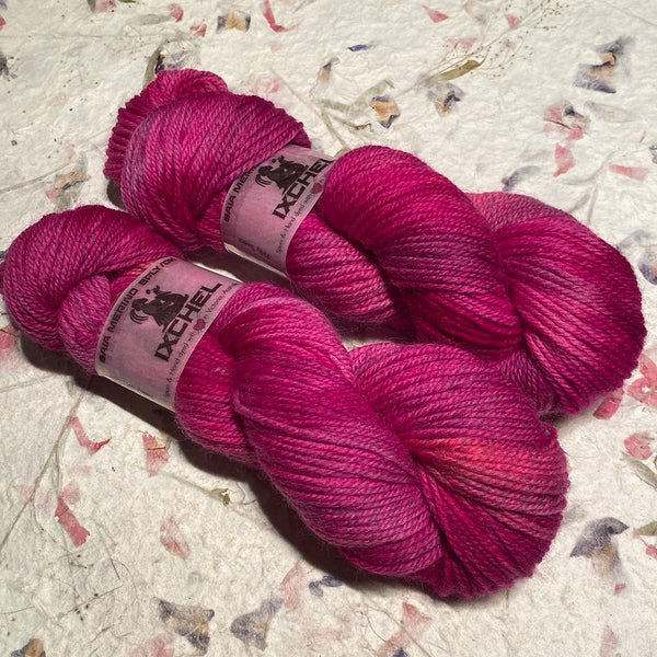 IxCHeL Fibre & Yarns 8ply DK Merino Yarn 'GAIA' colourway Pinky Swear