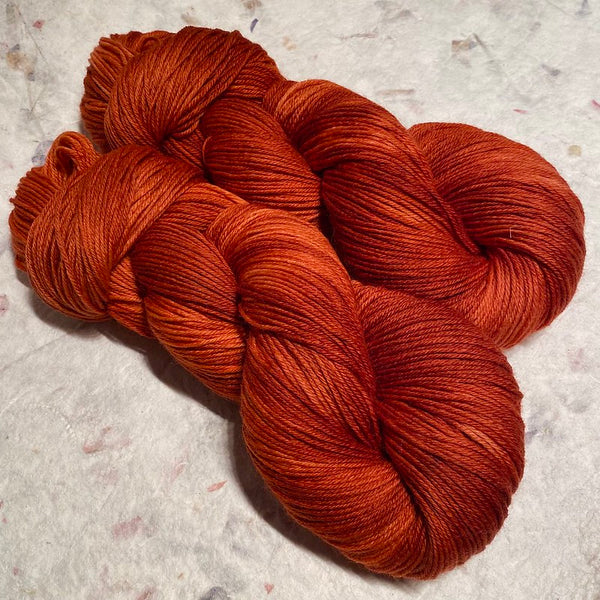 IxCHeL Fibre & Yarns 4ply Sock Yarn colourway Rust