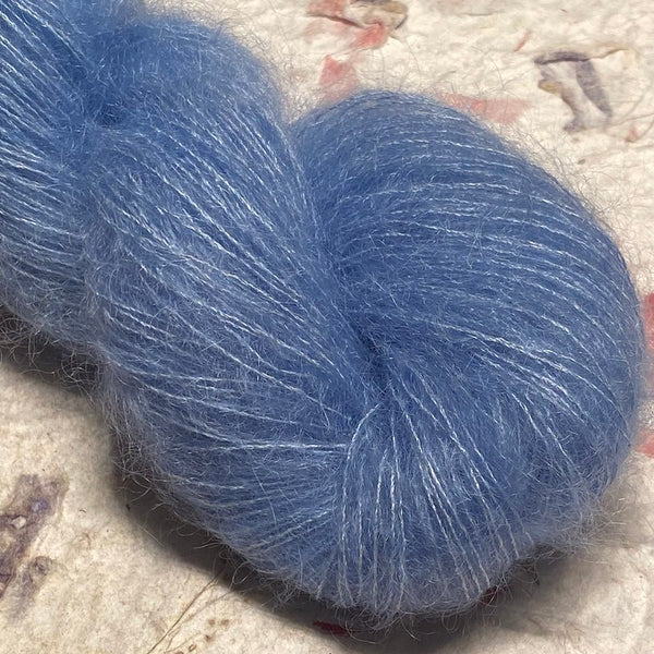 IxCHeL Fibre & Yarns Kid Mohair Silk Merino Yarn colourway Cornflower