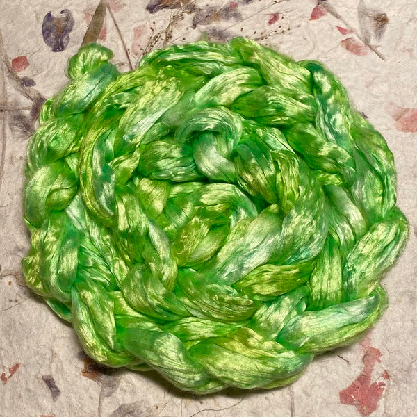 IxCHeL Fibre & Yarns Mulberry Silk Tops colourway Absinthe
