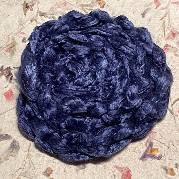 IxCHeL Fibre & Yarns Mulberry Silk Tops colourway Indigo