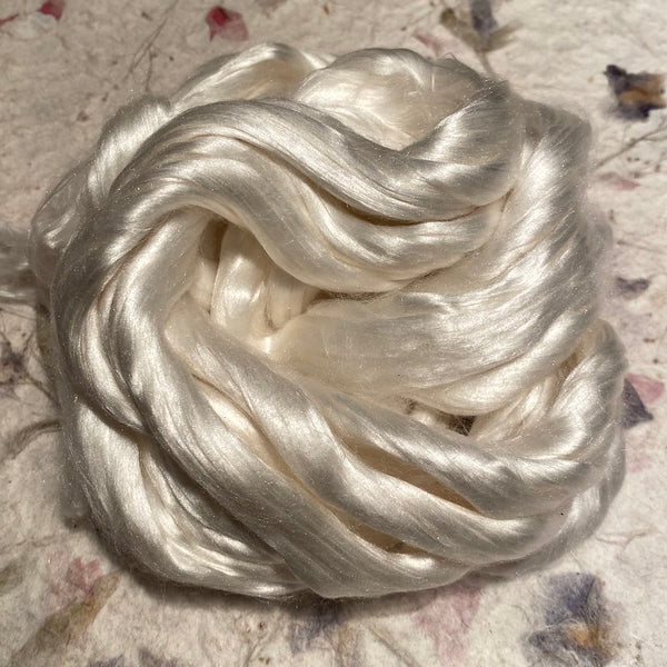 IxCHeL Fibre & Yarns Mulberry Silk Tops colourway Ivory