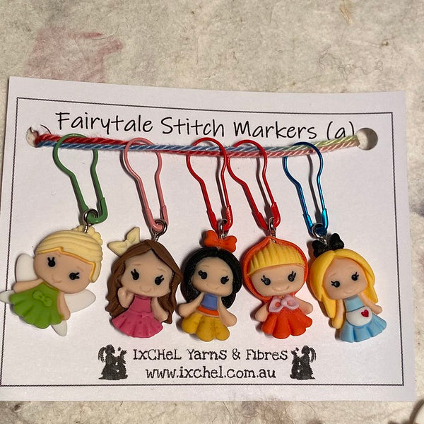 IxCHeL Fibre And Yarns Stitch Marker Set Fairytale Princess Set A