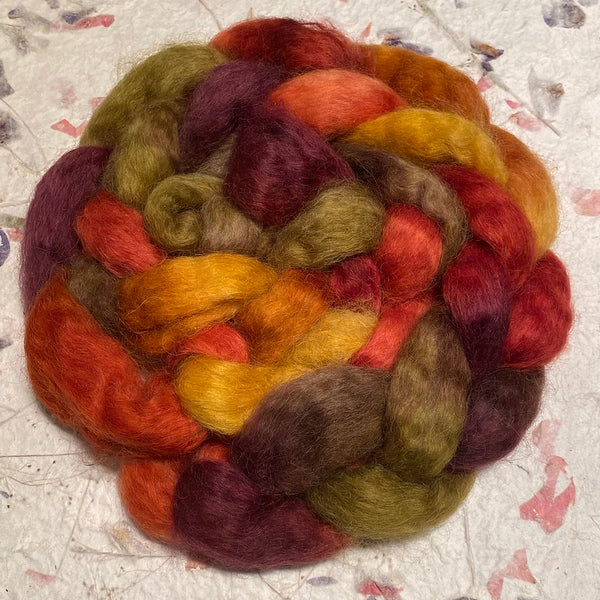 IxCHeL Fibre And Yarns Wensleydale Tops colourway Autumn Dance