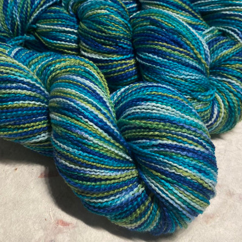 IxCHeL Fibre & Yarns Cotton Spiral Plied Yarn colourway Lagoon Mermaid