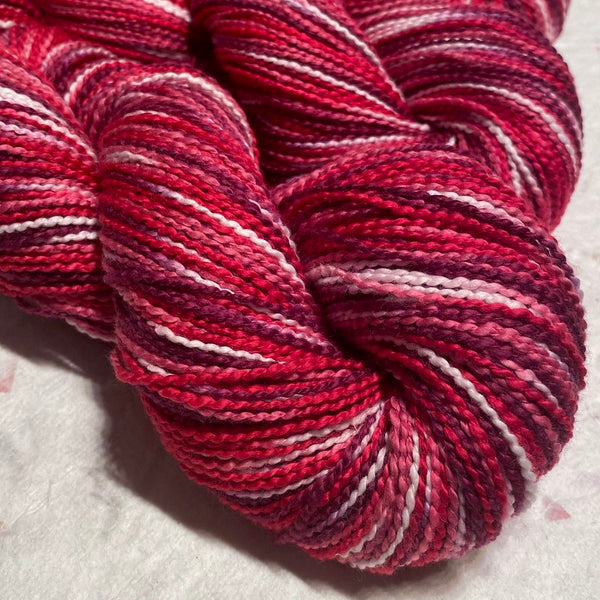 IxCHeL Fibre & Yarns Cotton Spiral Plied Yarn colourway Magenta Fiesta
