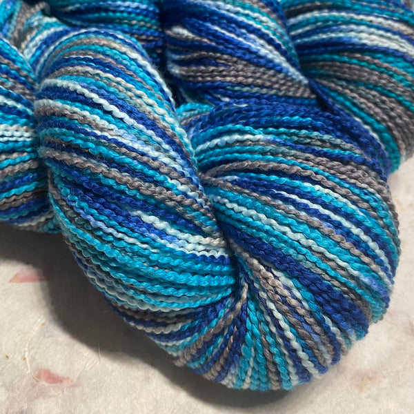 IxCHeL Fibre & Yarns Cotton Spiral Plied Yarn colourway Ocean Wave