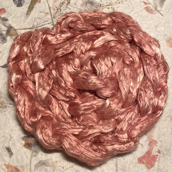 IxCHeL Fibre & Yarns Mulberry Silk Tops colourway Rose