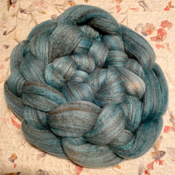 IxCHeL Fibre & Yarns Outlander Tops colourway Freezing In A Kilt dyed with Woad