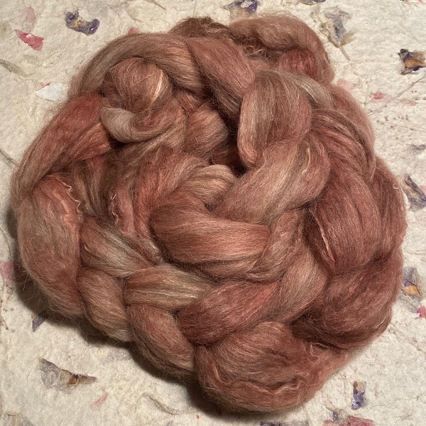 IxCHeL Fibre & Yarns Vampire Deer Tops colourway Rose dyed with Madder Root