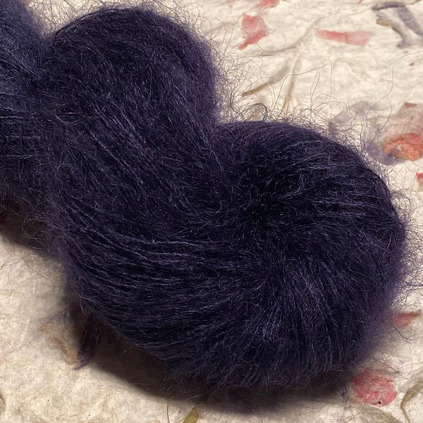 IxCHeL Fibre & Yarns Kid Mohair Silk Merino Yarn colourway Dark Indigo