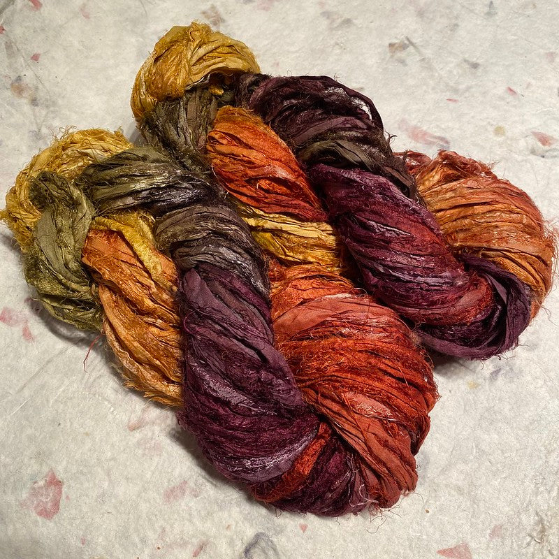 IxCHeL Fibre & Yarns Silk Ribbon Yarn colourway Tanami Desert