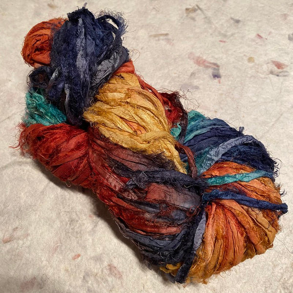 IxCHeL Fibre & Yarns Silk Ribbon Yarn colourway Uluru Magic