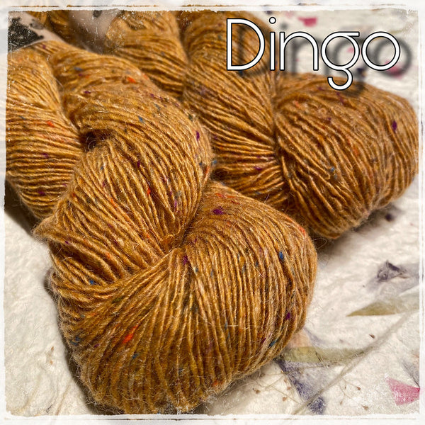 IxCHeL Fibre & Yarns Mohair Merino Tweed 4ply Yarn colourway Dingo