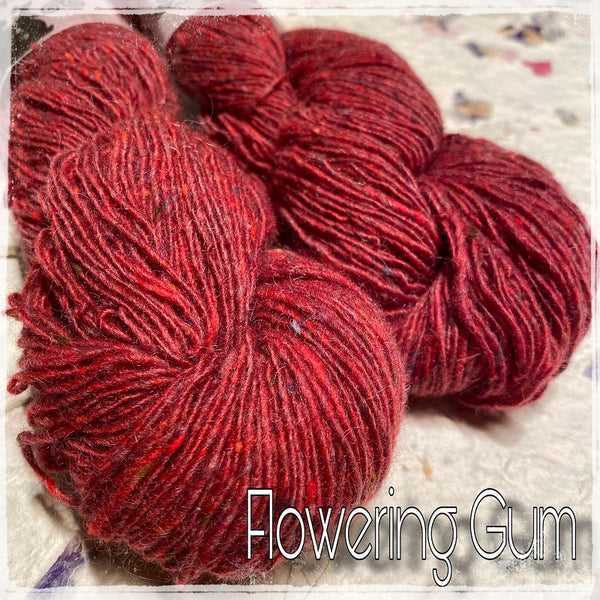 IxCHeL Fibre & Yarns Mohair Merino Tweed 4ply Yarn colourway Flowering Gum