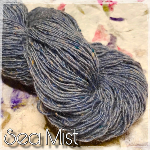 IxCHeL Fibre & Yarns Mohair Merino Tweed 4ply Yarn colourway Sea Mist