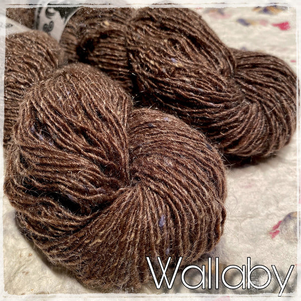 IxCHeL Fibre & Yarns Mohair Merino Tweed 4ply Yarn colourway Wallaby
